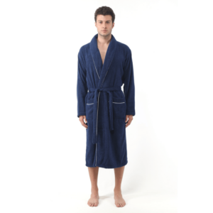 Peignoir Homme OYA HOME en Velours Blue Marine