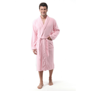 Peignoir Homme OYA HOME en Velours Rose Poudrée – Pour et Femme