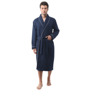 Peignoir Homme OYA HOME en Nid d'Abeille Blue Marine